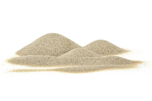 Stapel zand geïsoleerd op een witte achtergrond — Stockfoto