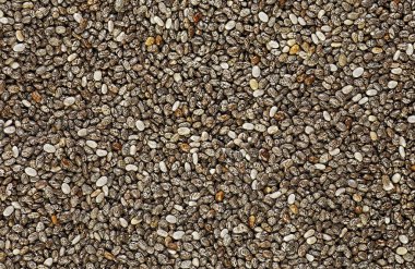 Chia tohum doku arka plan olarak kapatın. Sağlıklı superfood.