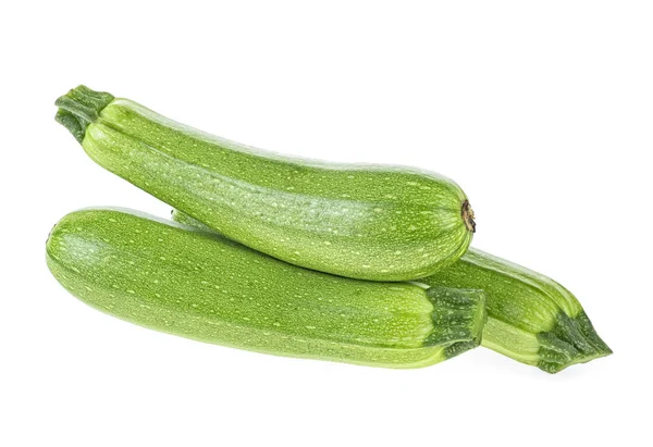 Drie vers courgette op een witte achtergrond — Stockfoto