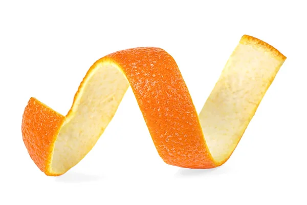 Cáscara de naranja, aislada sobre fondo blanco . — Foto de Stock