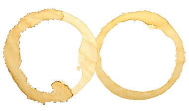 Beyaz arka planda izole kahve fincanı lekesi