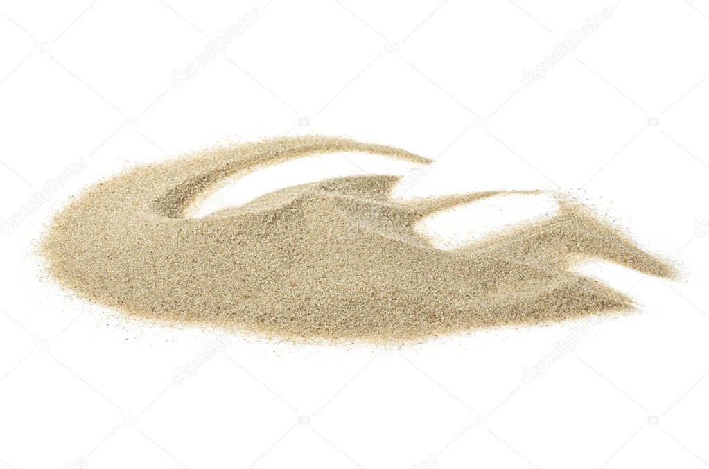 Sand pile isolated on a white background