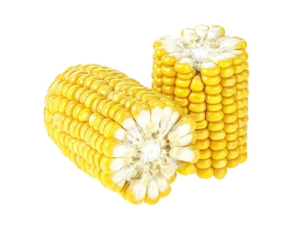 Ears of sweet corn isolated on a white background — Stock Photo, Image