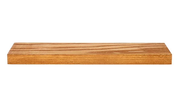 Viga de madera aislada sobre fondo blanco. Tablero de madera. Madera — Foto de Stock