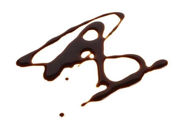 Cioccolato liquido isolato su sfondo bianco — Foto Stock
