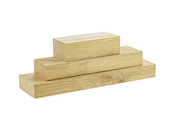 Дерев'яні блоки ізольовані на білому фоні — стокове фото