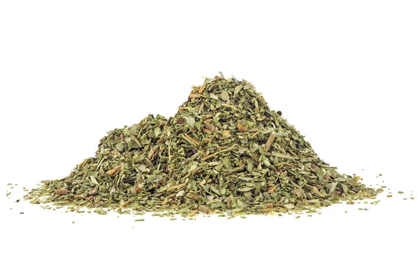 Pile of dried oregano spice isolated on white background — Stock Photo, Image