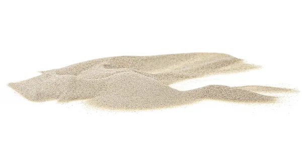 Beyaz arka planda izole kum yığını