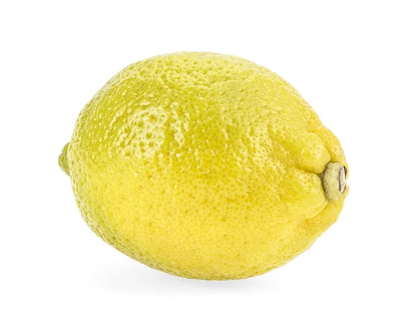 Um limão fresco isolado em um fundo branco. Frutas tropicais . — Fotografia de Stock