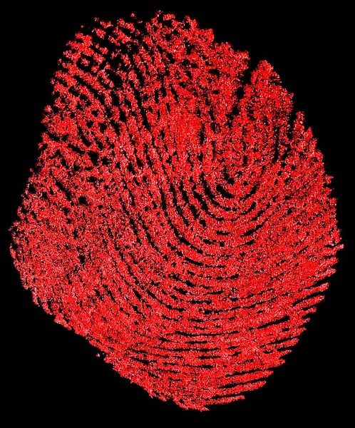 Кривавий Відбиток Пальців Чорному Тлі Червоний Відбиток Пальця — стокове фото