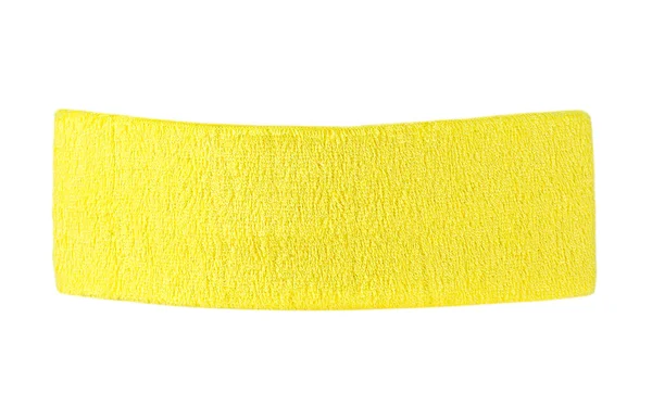 Gelbes Trainings Stirnband Isoliert Auf Weißem Hintergrund — Stockfoto