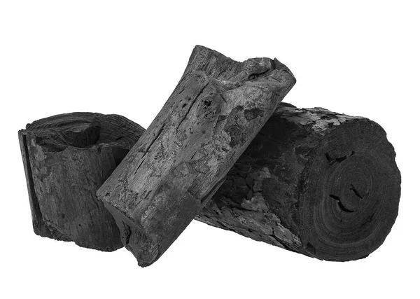Натуральне Деревне Вугілля Традиційне Деревне Вугілля Або Деревне Вугілля Ізольоване — стокове фото