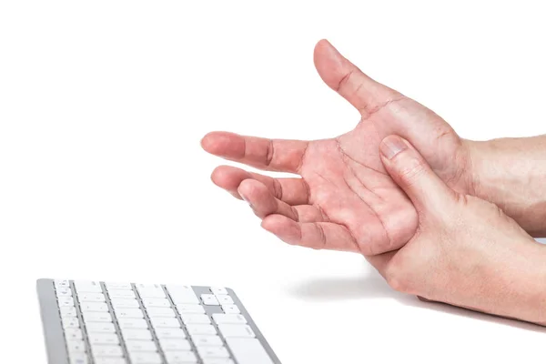 Man Pain Hand Office Syndrome Concept — Stock Photo, Image