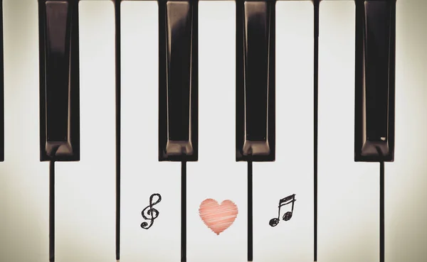 Piano Keys Koncepcja Miłośnika Muzyki — Zdjęcie stockowe