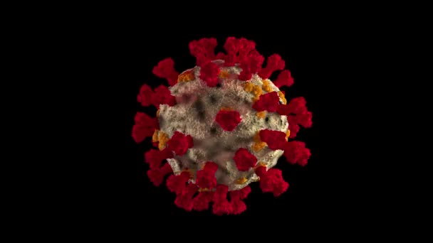 Covid Zole Edilmiş Yeşil Ekran Koronavirüs Yüksek Kalite Render — Stok video