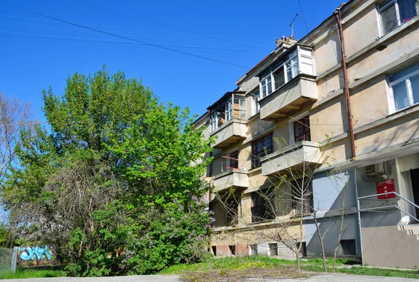 Simferopol April 2017 Three Storey House Soviet Period Simferopol — Stock Photo, Image