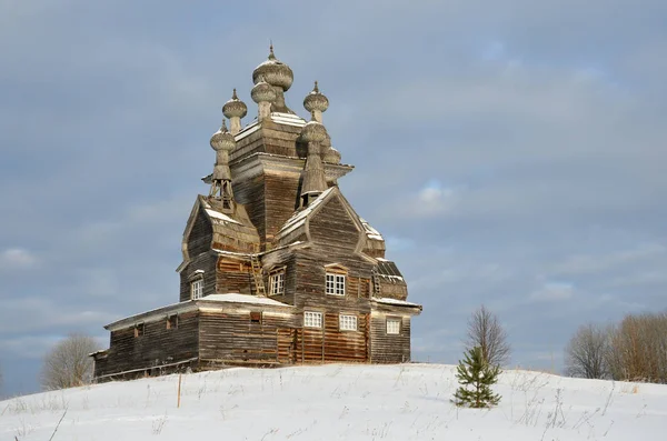 Vladimir Vladimirskaya Iglesia Antiguo Cementerio Podporozhsky Ahora Tracto Montaña Zherebtsova — Foto de Stock