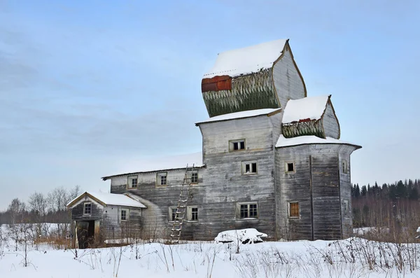 Pustynka Región Arkhangelsk Rusia Febrero 2018 Antigua Iglesia Madera Anunciación — Foto de Stock