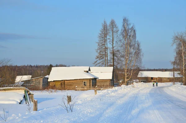 Росія Архангельська Область Plesetsk Район Вознесенська Старих Дерев Яних Будинків — стокове фото