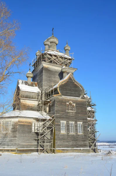 Church Transfiguration Preobrazhenskaya Xviii Century Turchasovo Russia Arkhangelsk Region Onega — Stock Photo, Image