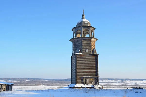 古代の鐘塔のキクビジェ 世紀の Turchasovo ロシア アルハンゲリスク地域 オネガ地区 — ストック写真