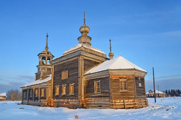 Archangelsk Okres Onega Het Dorp Pachepelda Aartsengel Michaëlkerk Mikhailo Arkhangelskaya — Stockfoto