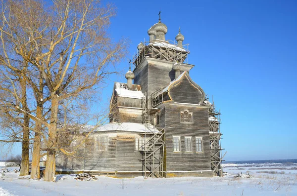 Iglesia Transfiguración Preobrazhenskaya Siglo Xviii Turchasovo — Foto de Stock