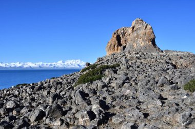 Tibet, Nam Tso Gölü yaz, deniz seviyesinden 4718 metre