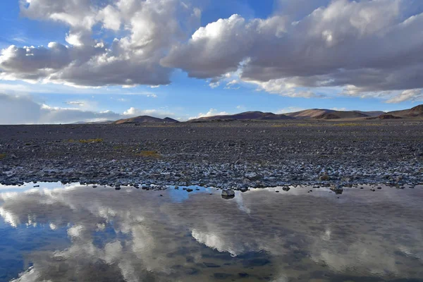 Западный Тибет Святое Озеро Дангра Данг Летний Вечер Пасмурную Погоду — стоковое фото