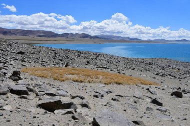 Çin. Büyük Göller Tibet. Göl Teri Tashi Namtso güneşli yaz gün