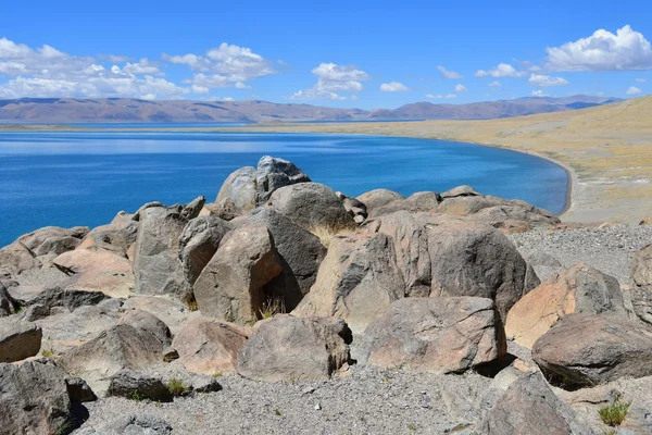 China. Great lakes of Tibet. Lake Teri Tashi Namtso in sunny summer day