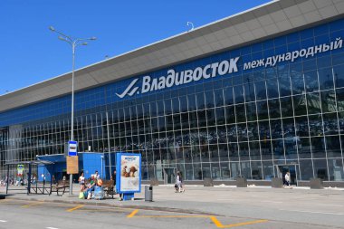 Vladivostok, Rusya Federasyonu, Temmuz, 30,2018. Vladivostok Havaalanı Knevichi