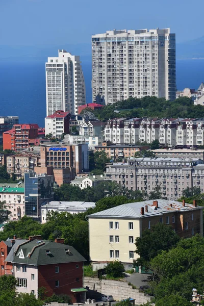 Vladivostok Rusia Agosto 2018 Vista Del Verano Vladivostok Desde Punto — Foto de Stock
