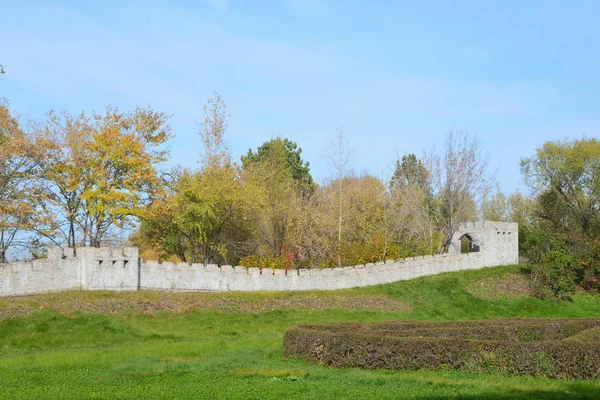 Ścieżkami Postaci Części Wielki Mur Terytorium Sanatorium Pracownik Wudalianchi Październiku — Zdjęcie stockowe