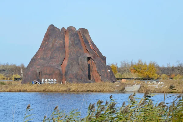 Wudalianchi China October 2017 Pavilion Shape Volcano Lake Yaoquan National — Stock Photo, Image