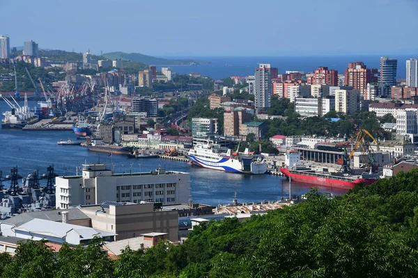 Vladivostok Rusia Agosto 2018 Vista Del Verano Vladivostok Desde Plataforma —  Fotos de Stock