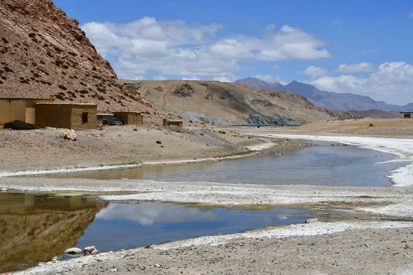 Tibet Řeka Ganga Připojení Jezera Manasarovar Rakshastal Létě — Stock fotografie