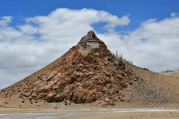 Chine Tibet Monastère Chiu Gompa Sur Une Colline Sur Rive — Photo