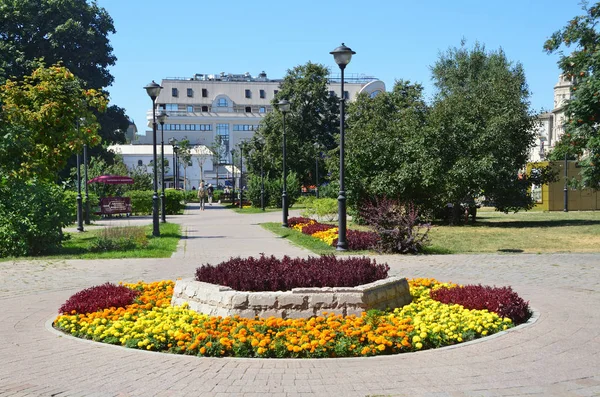 Mosca Russia Agosto 2018 Bolshaya Sukharevskaya Piazza Giorno Soleggiato Mosca — Foto Stock