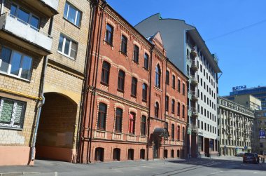 Moskova, Rusya, Ağustos, 12, 2018. Daev şeritte Ağustos. House 31. Daireli ev tarihi 1909, V. K. Oltrazhevsky mimar