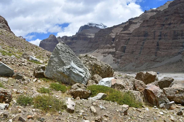 Geoglifos Cerca Del Sendero Alrededor Del Monte Kailas Kailas —  Fotos de Stock