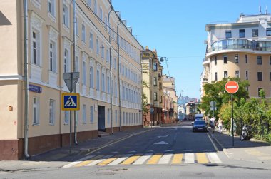 Moskova, Rusya, Ağustos, 12, 2018. Maly Golovin lane, Moskova