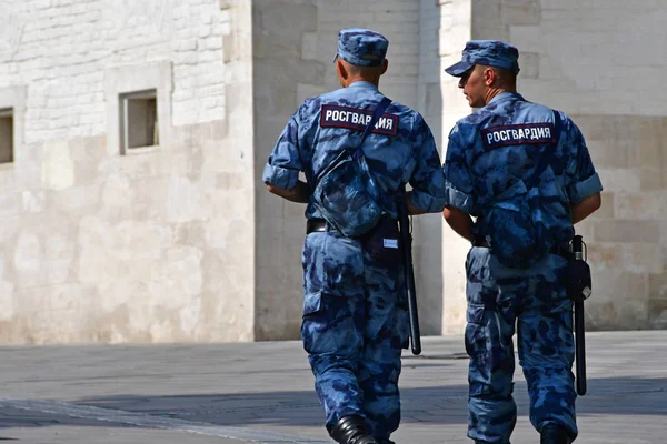 Moskova, Rusya, Eylül, 01, 2018. Rosgvardia çalışanların görev, Moskova