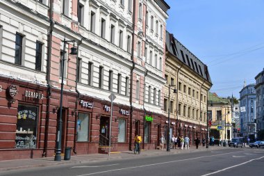 Moskova, Rusya, Eylül, 01, 2018. İnsanlar üzerindeki Solyansky geçiş