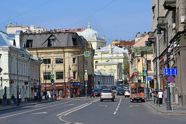 Moskva Rusko Září 2018 Lidí Kteří Jdou Ulici Soljanka Počátkem — Stock fotografie