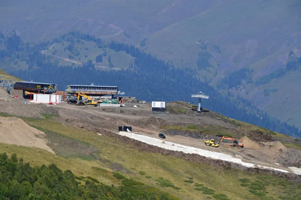 Arkhyz Ryssland Kaukasus September 2018 Byggandet Skidorten Romantiska Platå Gabulu — Stockfoto