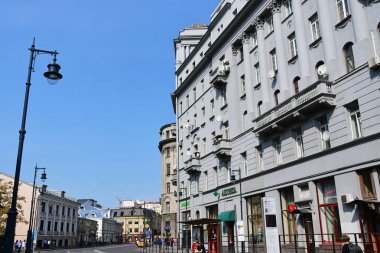 Moskova, Rusya, Eylül, 01, 2018. Ev 1/2 bina 2. Apartman (V. Sherwood, ı. Almanca, A. Sergeev Mimarlar) Moskova tüccar Derneği Solyanka Street, Moskova