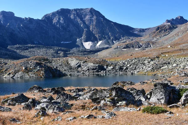 Rusia Montañas Arkhyz Lago Agur Tiempo Soleado —  Fotos de Stock