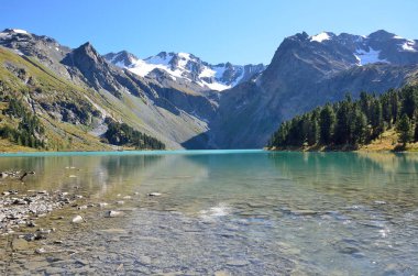 Rusya, Altay Cumhuriyeti, Ust-Koksinsky bölgesi, üst Multinskoye Gölü 