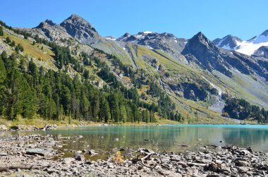 Rusya, Altay Cumhuriyeti, Ust-Koksinsky bölgesi, üst Multinskoye Gölü 